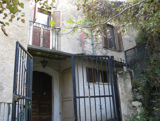 Outside bathroom Italy at our old house before renovation