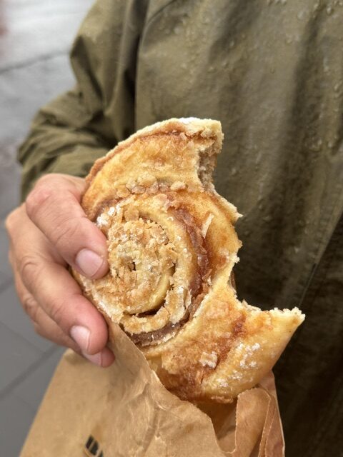 Delicious cinnamon rolls during our final days exploring Reykjavík, Iceland