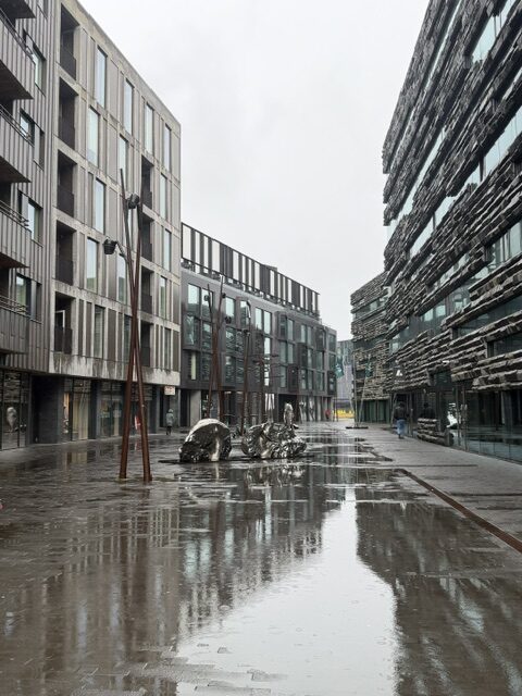 Harpa Concert Hall with its distinctive geometric glass architecture in Reykjavík, Iceland